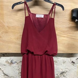 Maroon cocktail dress